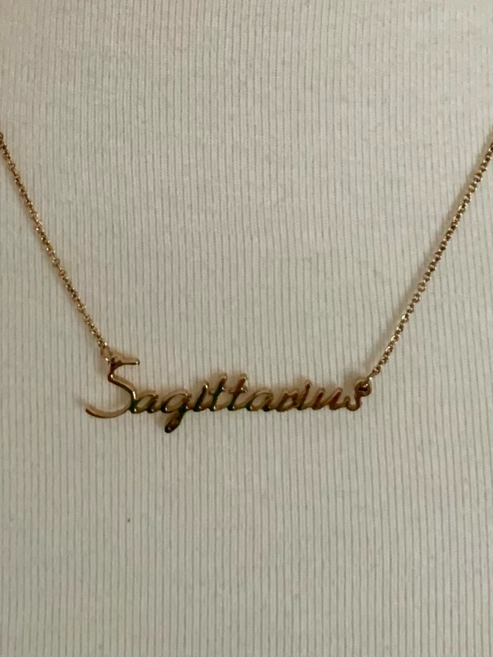 Rebecca Minkoff Gold Sagittarius Script Name Necklace - Women's Jewelry